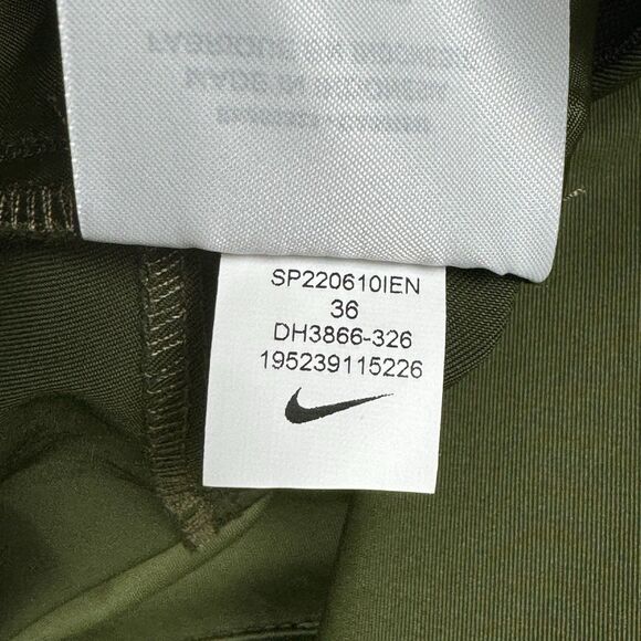 NIKE TECH WOVEN UTILITY CARGO PANTS SIZE 36 MEN'S OLIVE GREEN TAPERED DH3866-326 - Picture 6 of 8